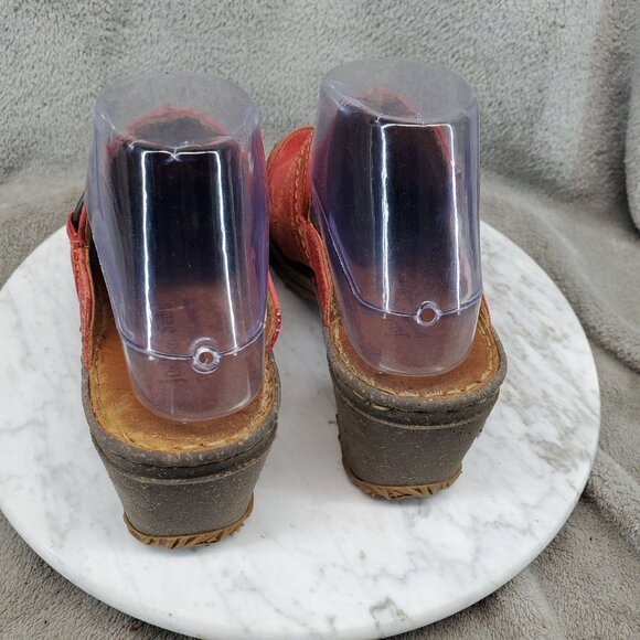 Josef Seibel Shoes Womens EU 38 US 7 Red Spirit Nature Vintage Leather Clog *GUC - Picture 8 of 9